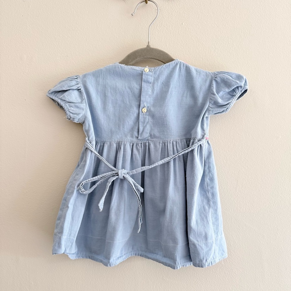 Vintage Blue Baby Summer Dress 12m - Picture 7 of 8
